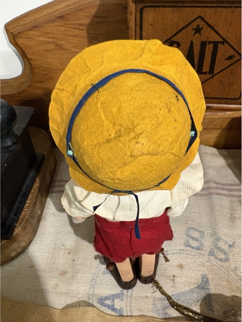 Antique 1939 Crown toy Co Pinocchio Walt Disney Composition Doll, Complete - Picture 9 of 15